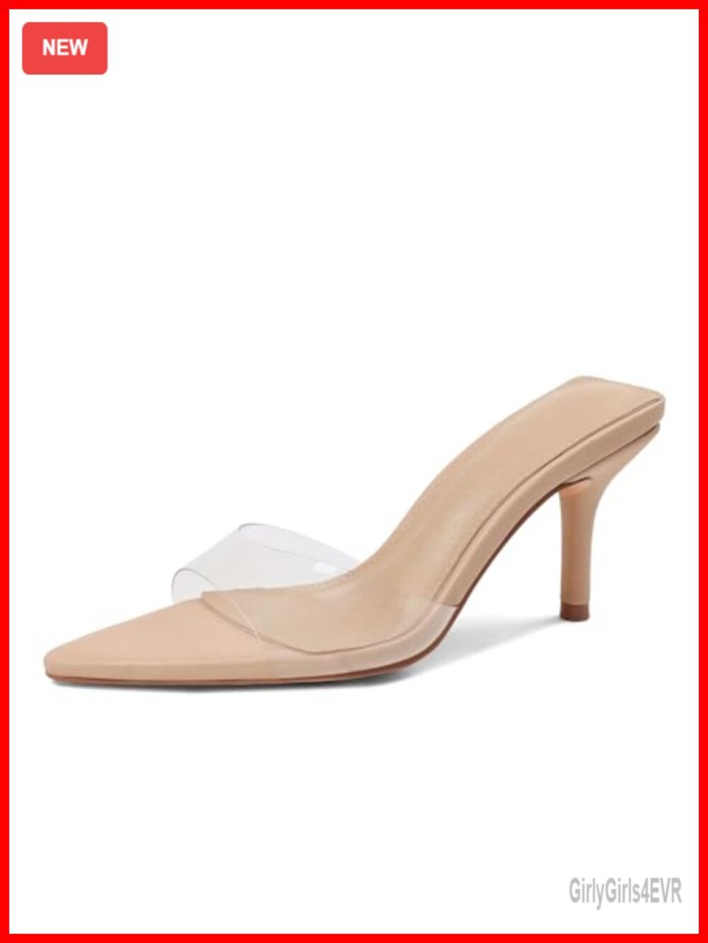 Kitten Heels Peep Toe Mules Slingback Sandals for Women